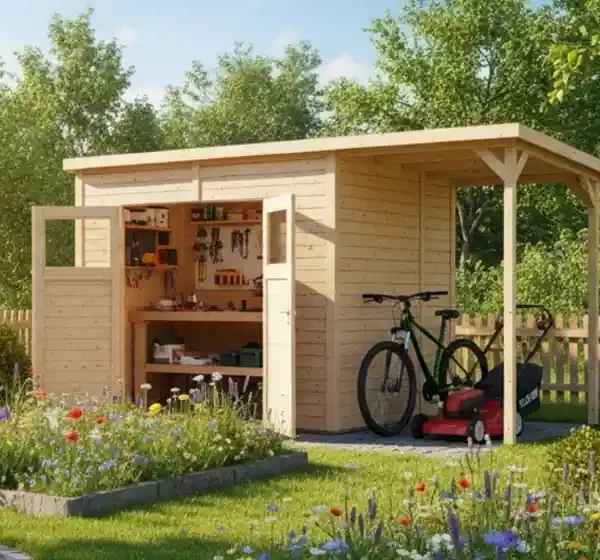 Abri de Jardin en Bois 5m² Mollie Plus – Grande Capacité, Parois 14 mm